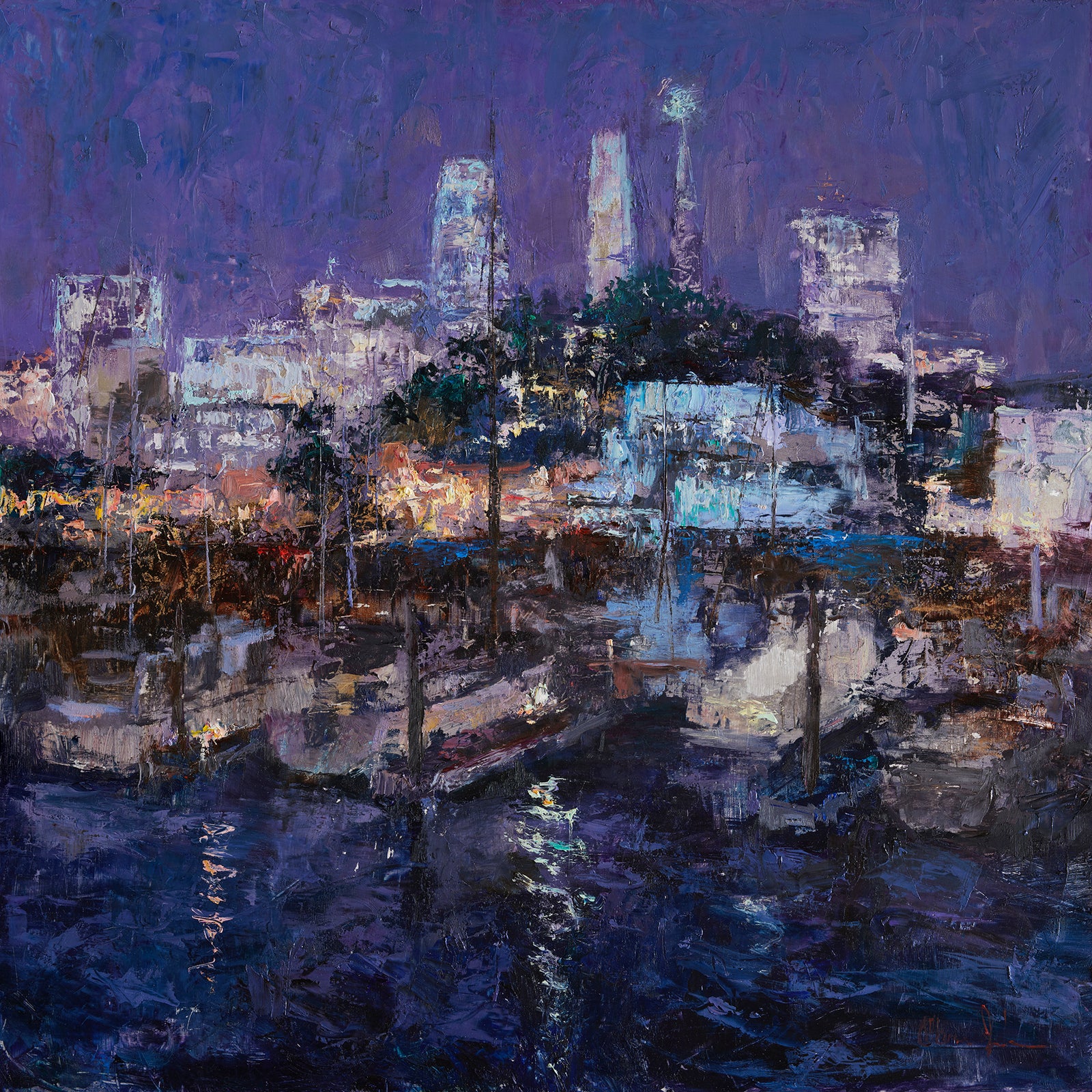 Silk Scarves:  Lights of the City