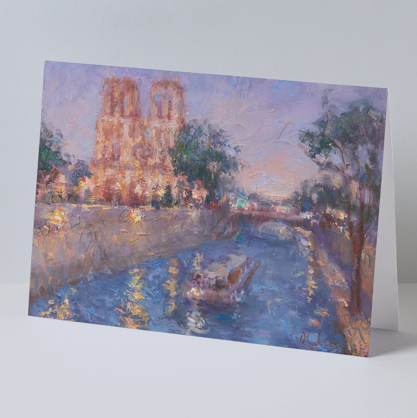 Notre Dame de Paris Fine Art Greeting Cards, Blank Inside with Envelopes, 5x7 inches A7, All Occasion