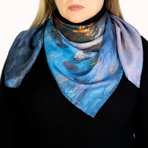 Twilight Reflections, 35-inch Square Italian Silk Scarf - NEW!