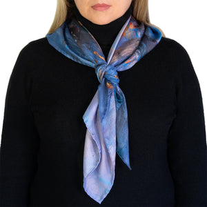Twilight Reflections, 35-inch Square Italian Silk Scarf - NEW!