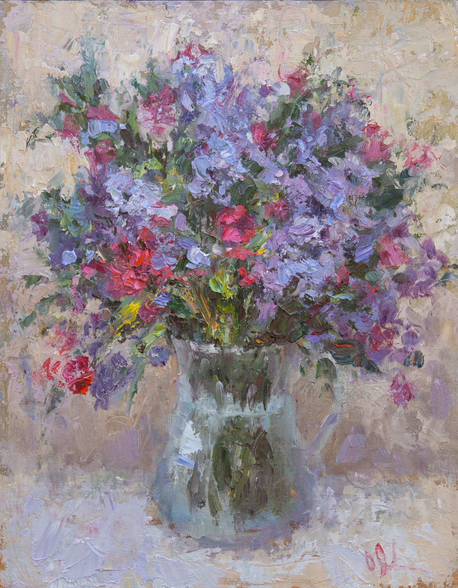 Wildflowers in Glass Vase