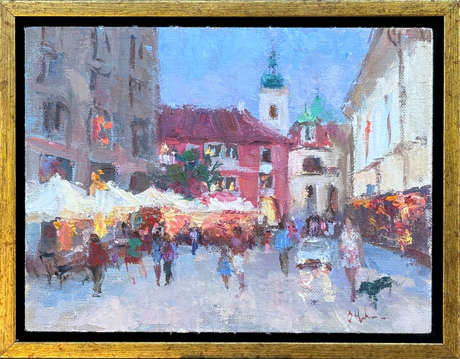 Evening in the Square - SOLD