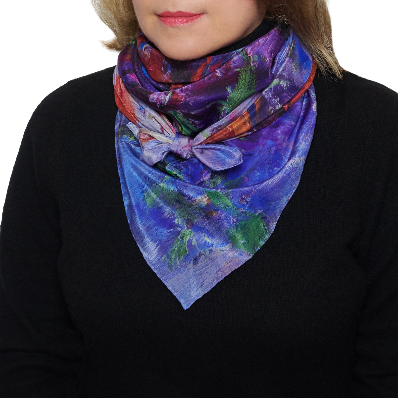 Lavender Dream, 35-inch Square Italian Silk Scarf