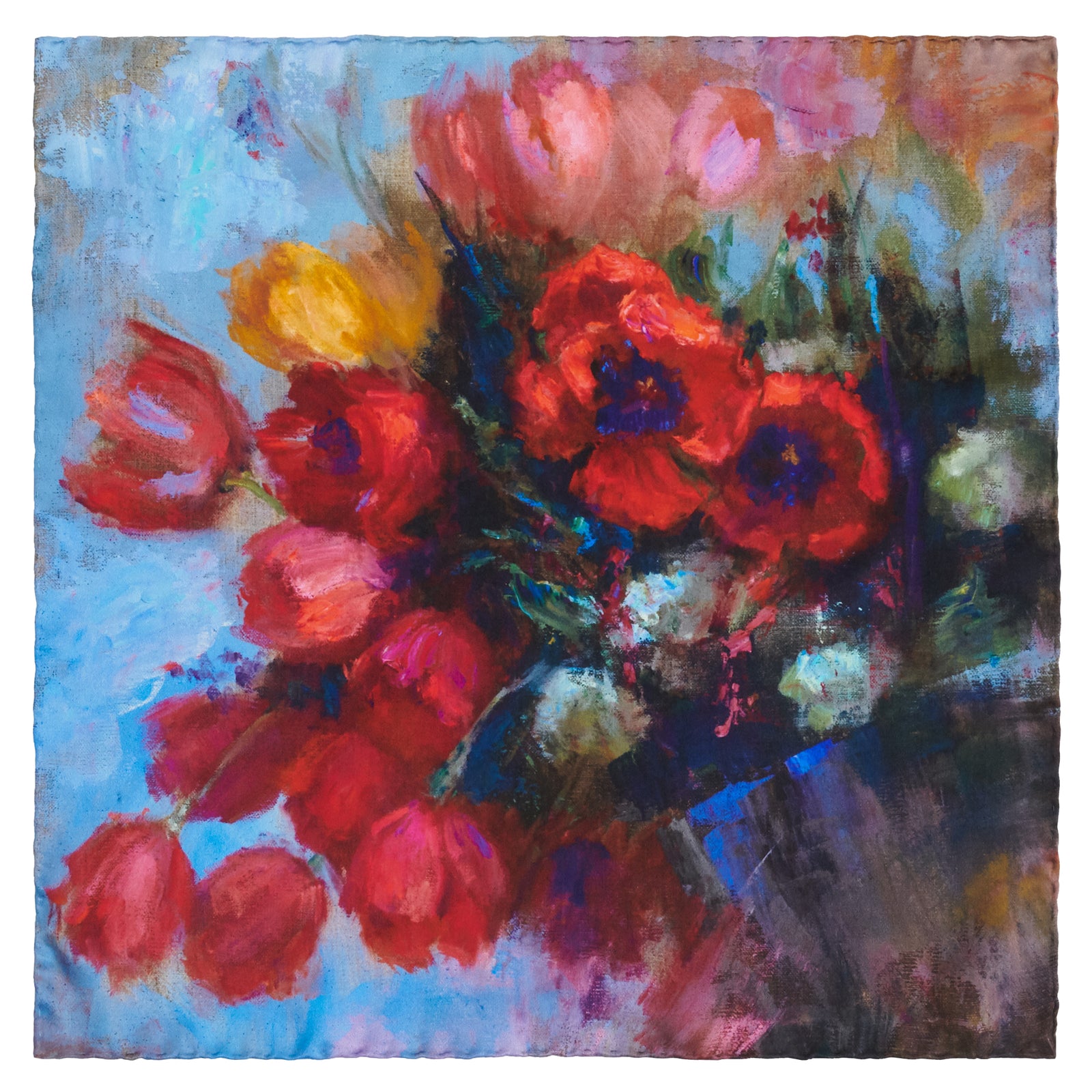 Oksana_SpringIsComing_ItalianSilkScarf_Red_42x42cm_OksanaFineArtDesign_1