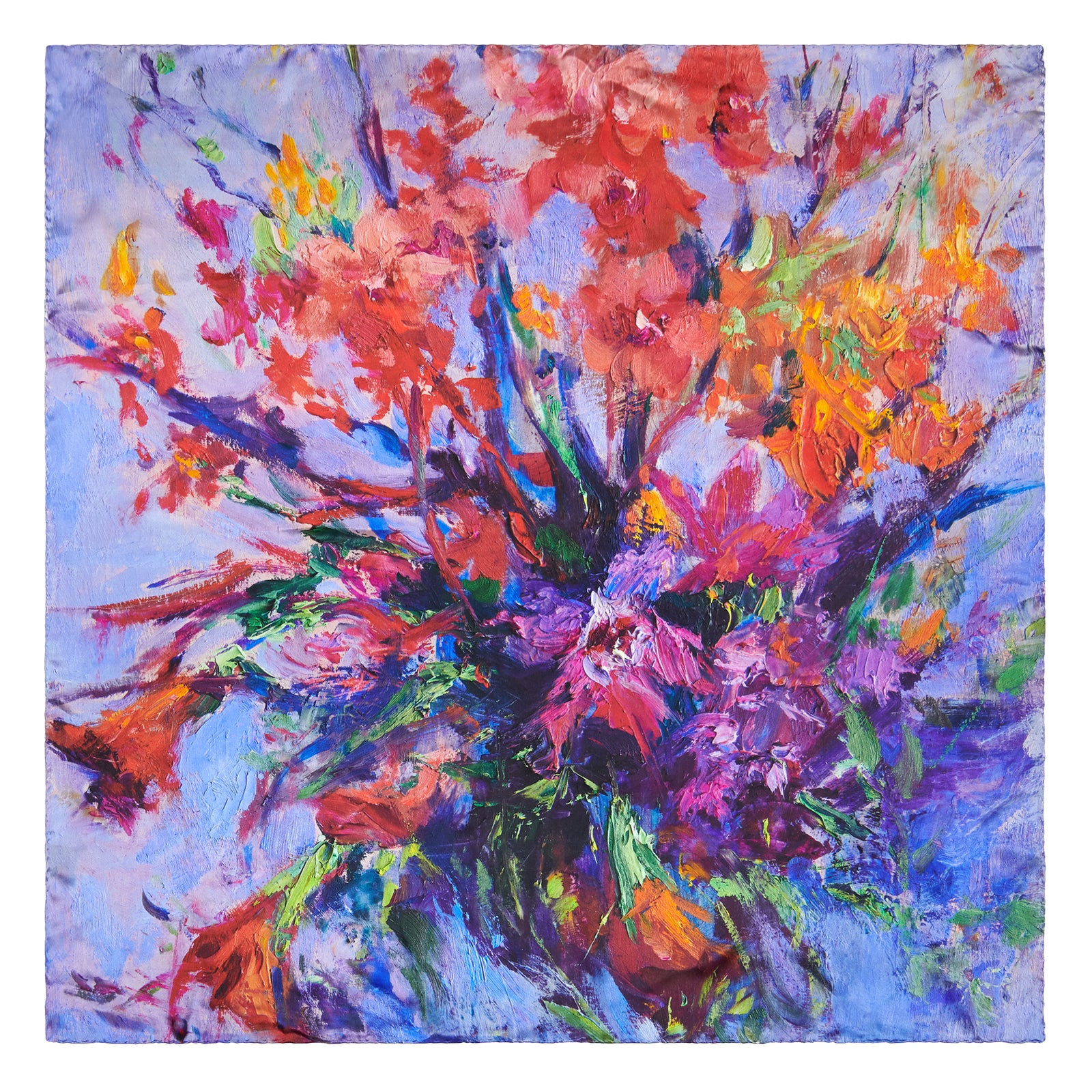 Oksana_LavenderDream_ItalianSilkScarf_Purple_110x110cm_OksanaFineArtDesign_1_Impressionist