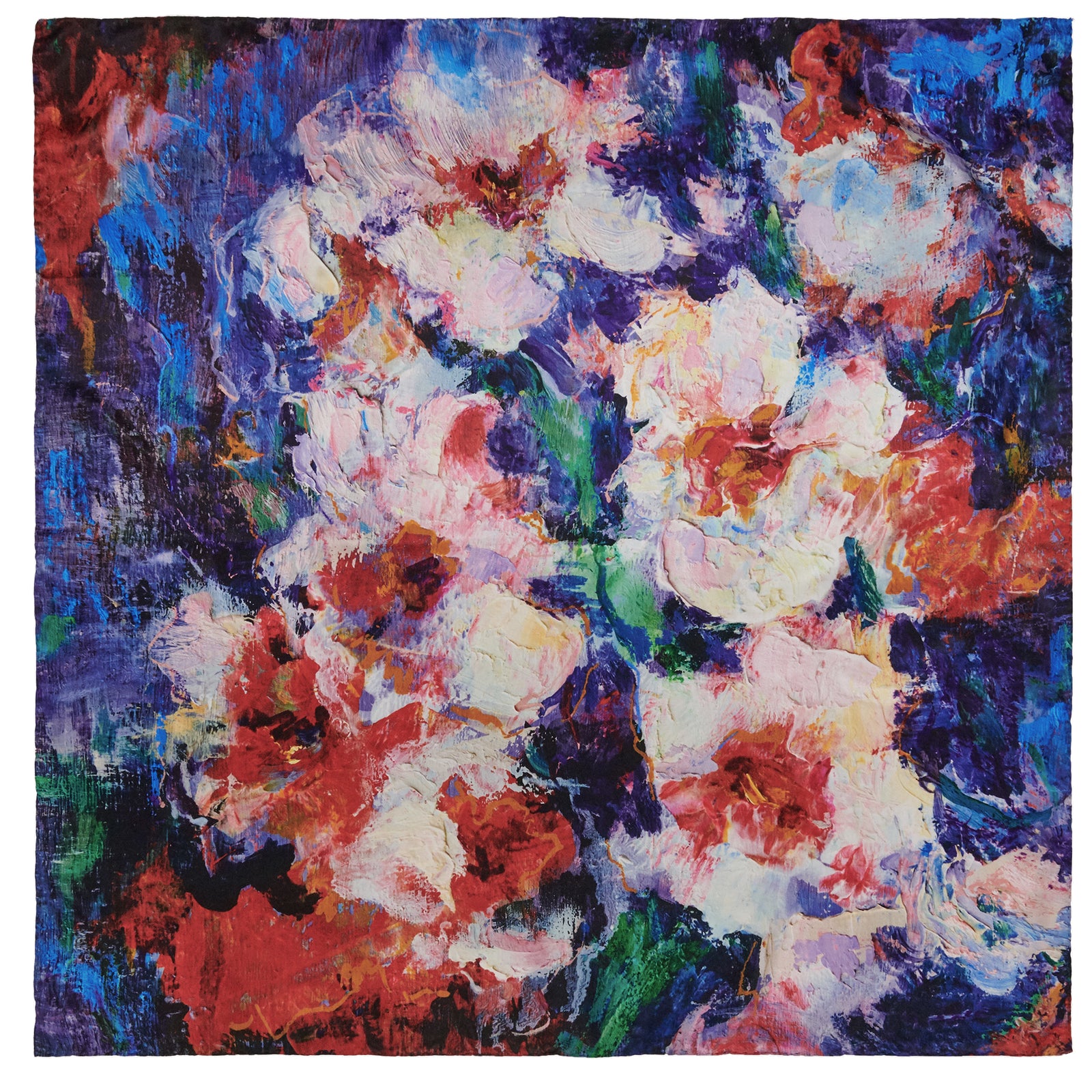 Wild Orchids, 35-inch Square Italian Silk Scarf