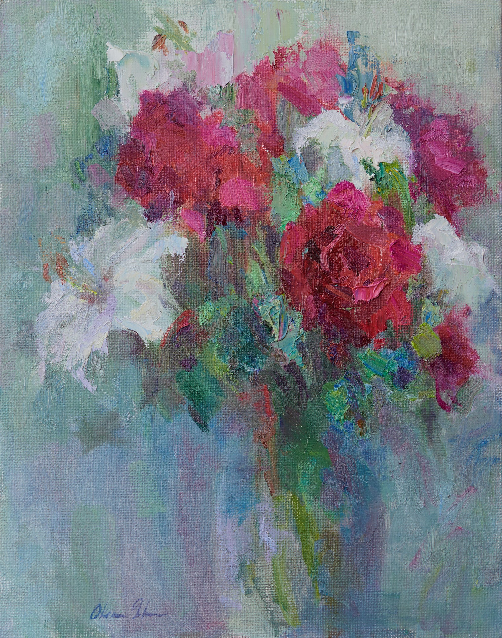 Lilies and Roses - SOLD