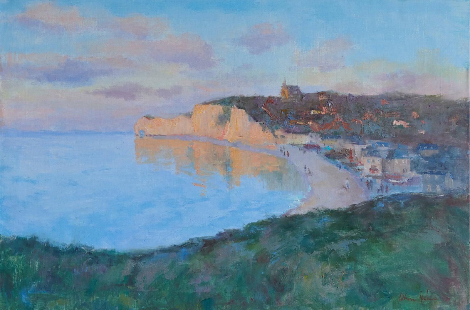 Sunset in Étretat - SOLD